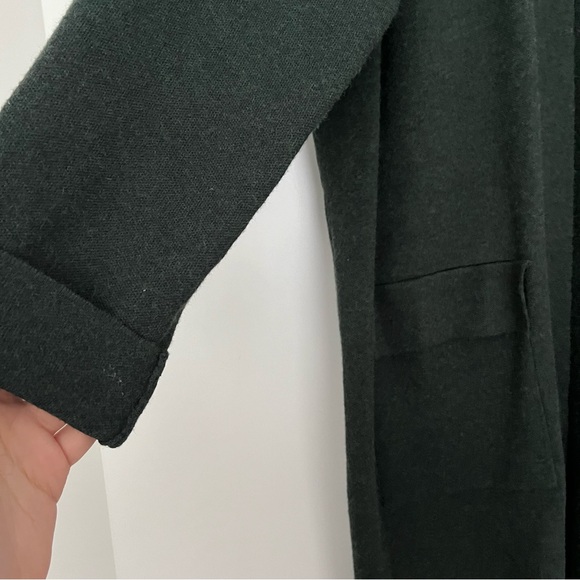 Simons Contemporaire Longline Duster Cardigan - Forest Green, Size Large - Picture 4 of 7